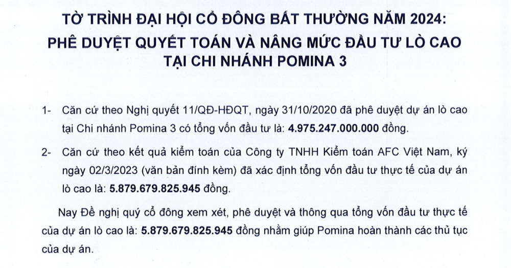 Thép Pomina (POM) tiết lộ thêm về kế hoạch tái cấu trúc, sẽ thành lập pháp nhân mới để nhận vốn từ nhà đầu tư