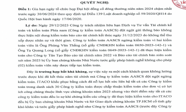 Không được kiểm toán, Tân Tạo (ITA) lùi ngày họp ĐHĐCĐ thường niên 2024 tới tháng 6