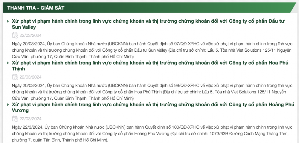 Ba doanh nghiệp bất động sản liên quan đến Tân Hoàng Minh và Vạn Thịnh Phát bị xử phạt vì “ém” thông tin trái phiếu