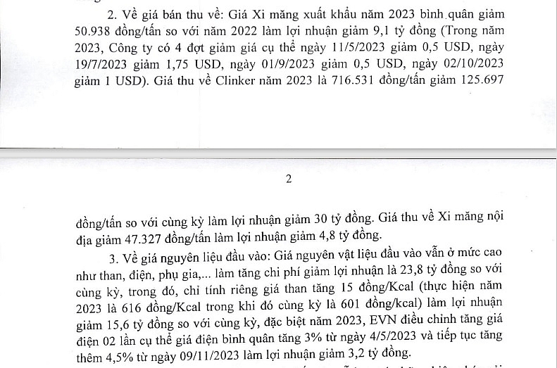 Việc EVN điều chỉnh tăng giá điện được Vicem Hoàng Mai liệt kê trong nhóm lý do khiến doanh nghiệp này lỗ nặng