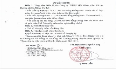 Công trình Đường sắt (RCC) rót hàng chục tỷ đồng tăng vốn công ty con ở Đà Nẵng