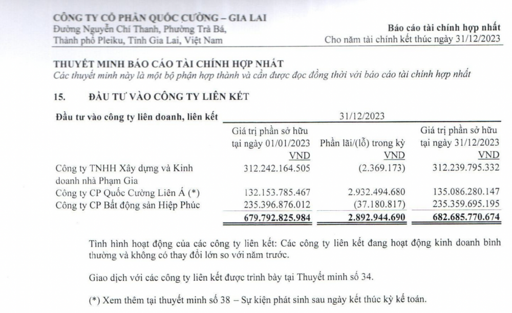 Quốc Cường Gia Lai (QCG) tính bán thêm công ty liên kết với giá 150 tỷ đồng