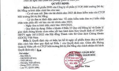 Vừa bị phạt nặng vì trốn thuế, Môi trường Đô thị Đà Nẵng đón nhận ‘tin vui’