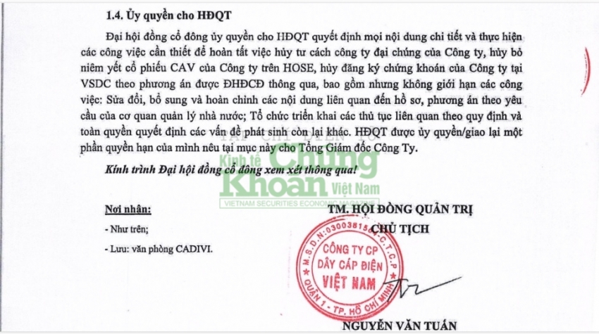 Sau gần 10 năm, cổ phiếu CAV đang đếm ngược ngày để rời sàn HOSE