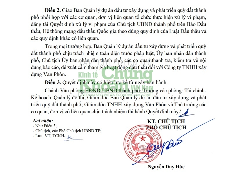 Ngựa quen đường cũ, Công ty Văn Phôn bị thành phố Hà Tĩnh ‘cấm cửa’