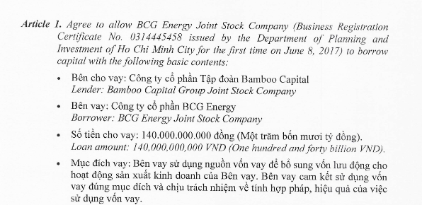 Rục rịch chào UPCoM, BCG Energy muốn vay công ty mẹ nhằm bổ sung nguồn vốn