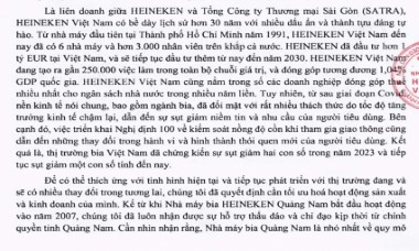 Từng đóng ngân sách ngàn tỷ đồng, nhà máy bia Heineken ở Quảng Nam thông báo dừng hoạt động