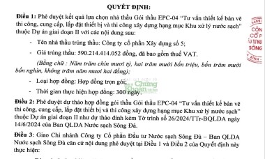 Vượt qua 2 đối thủ, SC5 trúng gói thầu 590 tỷ đồng tại Nước sạch Sông Đà