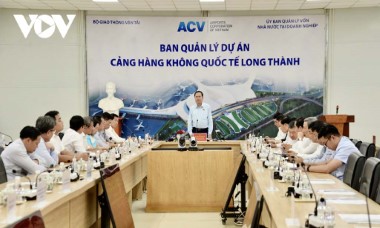 Chủ tịch Quốc hội Trần Thanh Mẫn kiểm tra tiến độ thi công Cảng hàng không quốc tế Long Thành